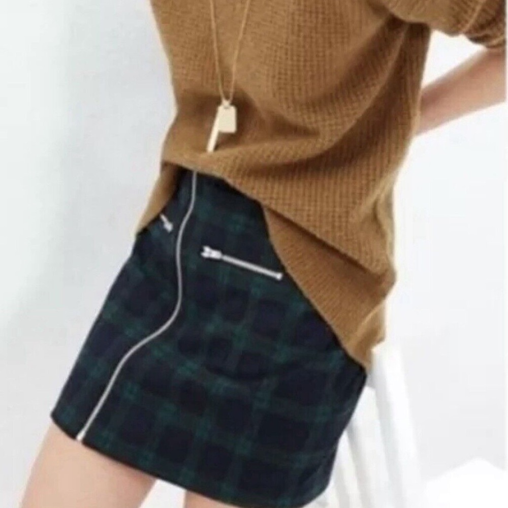 Madewell Plaid Zip Mini Skirt 2